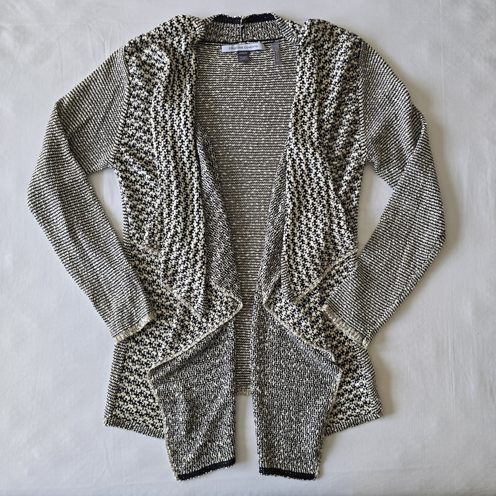 Collective Concepts Black and White Cardigan